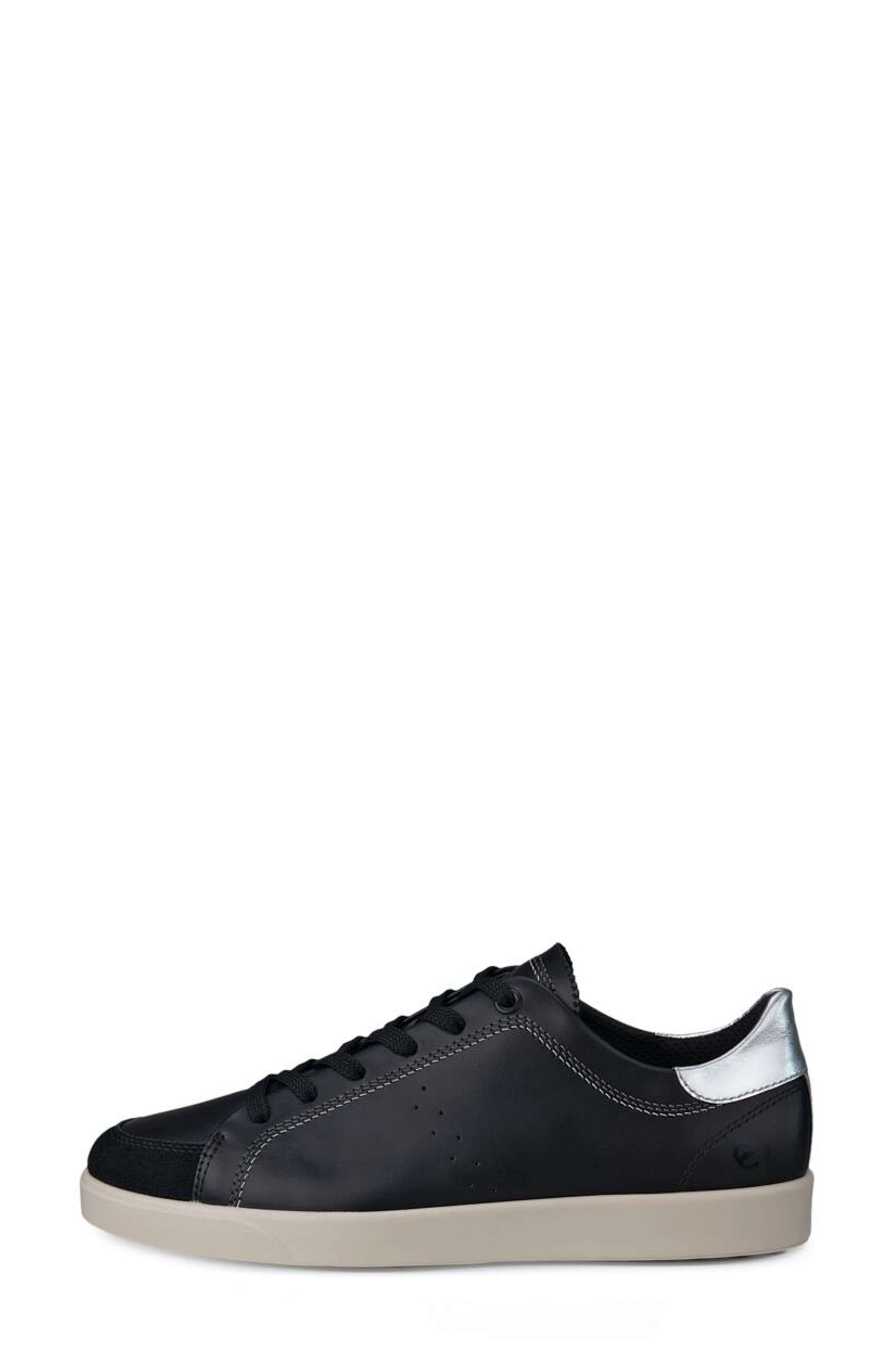 ECCO Street Lite Low Top Sneaker, Alternate, color, Black/ Black/ Pure Silver