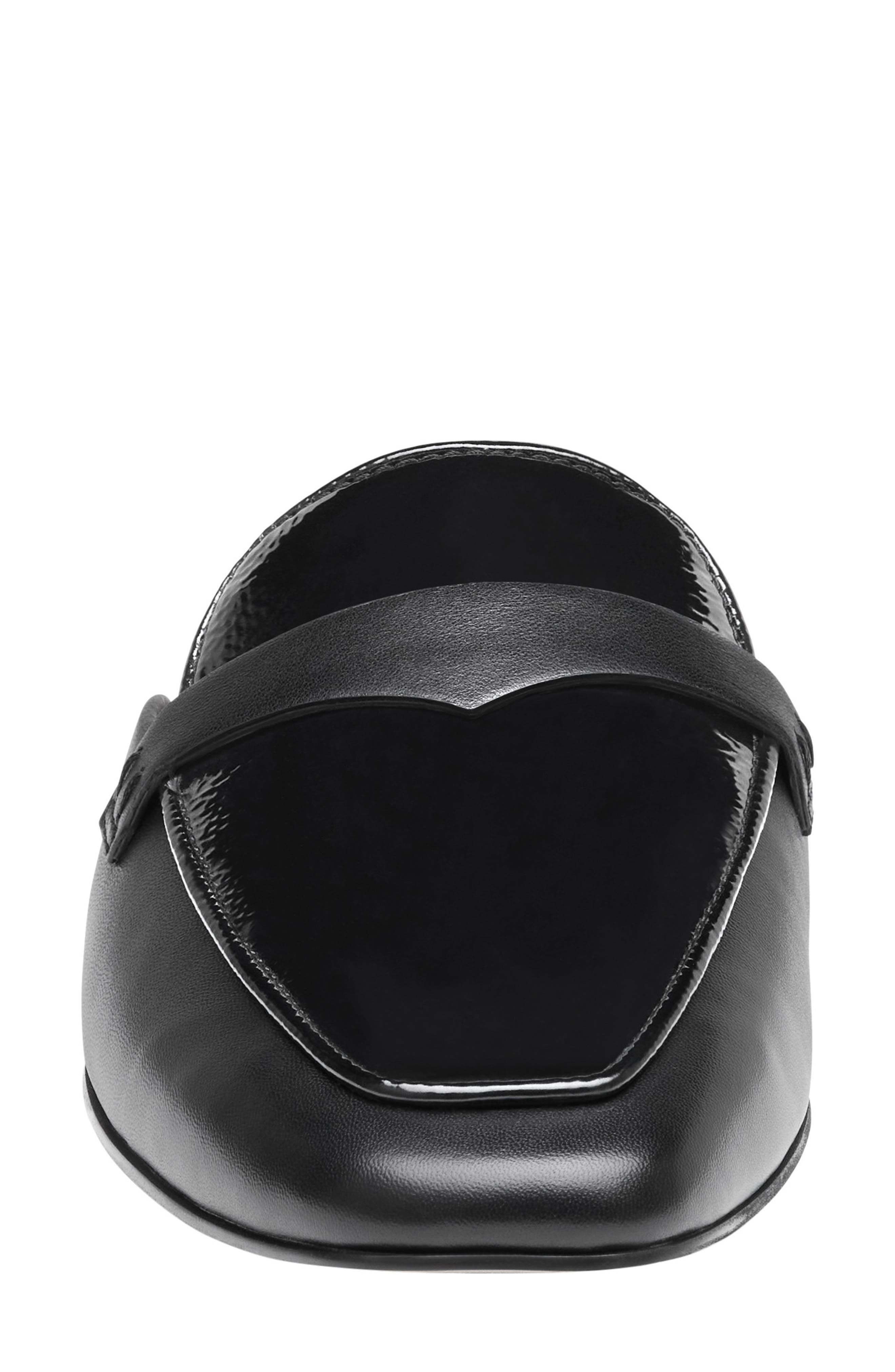 Isabel Penny Mule, Alternate, color, BLACK LEATHER