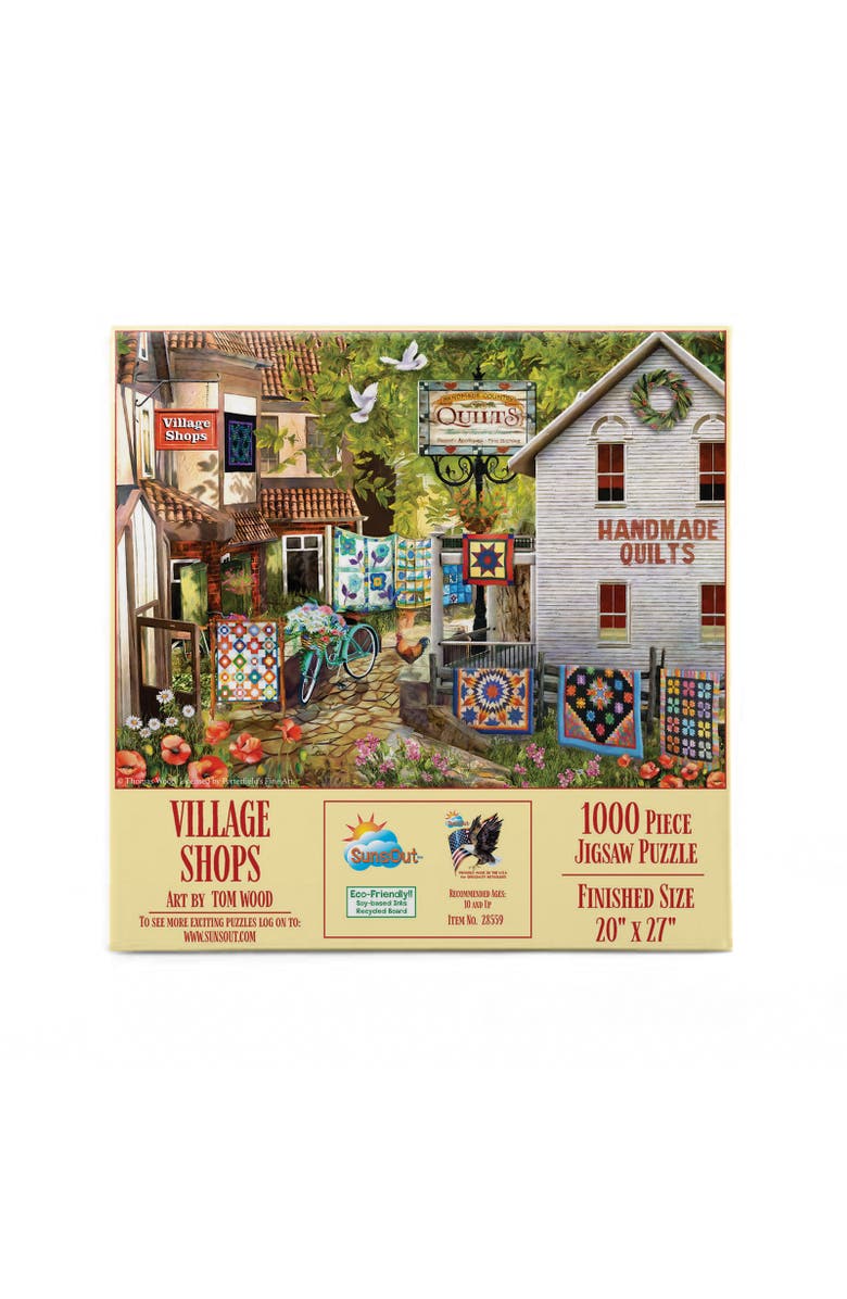 Sunsout Village Shops 1000 piece Jigsaw Puzzle for Adults, Alternate, color, Multicolor