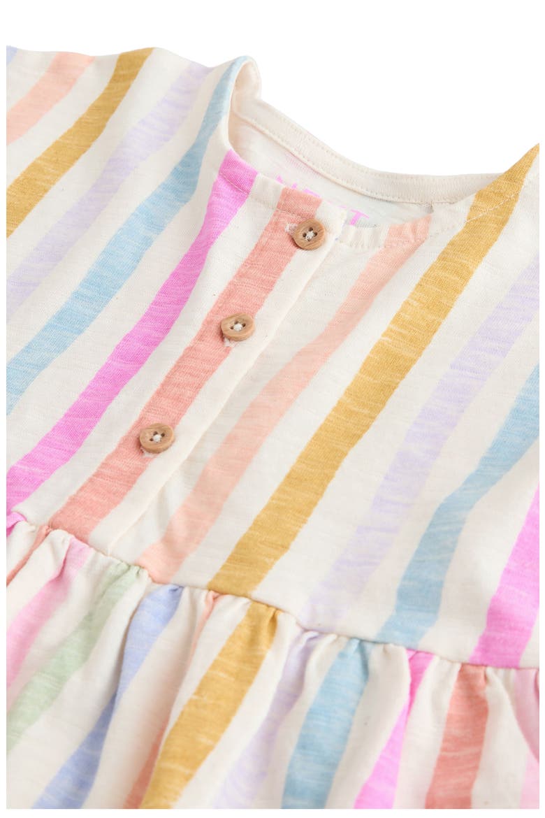 Kids' Rainbow Cotton Button-Up Dress, Alternate, color, WHITE MULTI