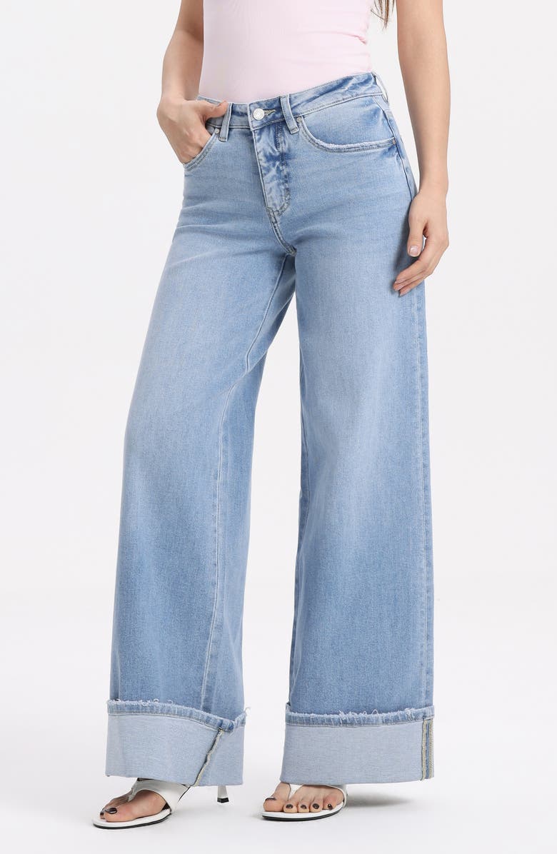 Bayeas Mid Rise Super Wide Leg Jeans, Alternate, color,