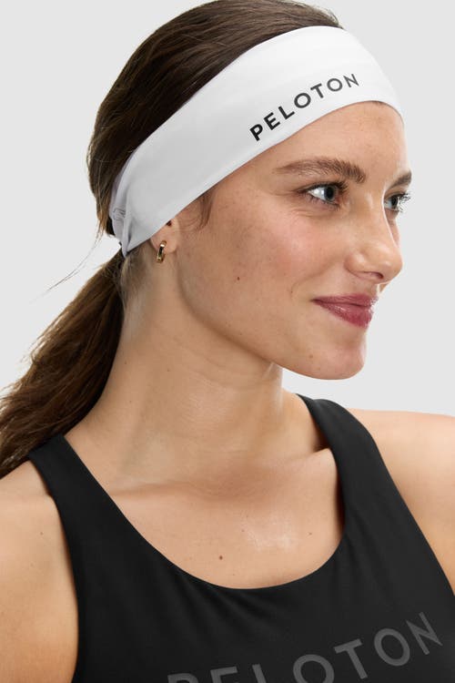 Peloton Wordmark Headband In Bright White