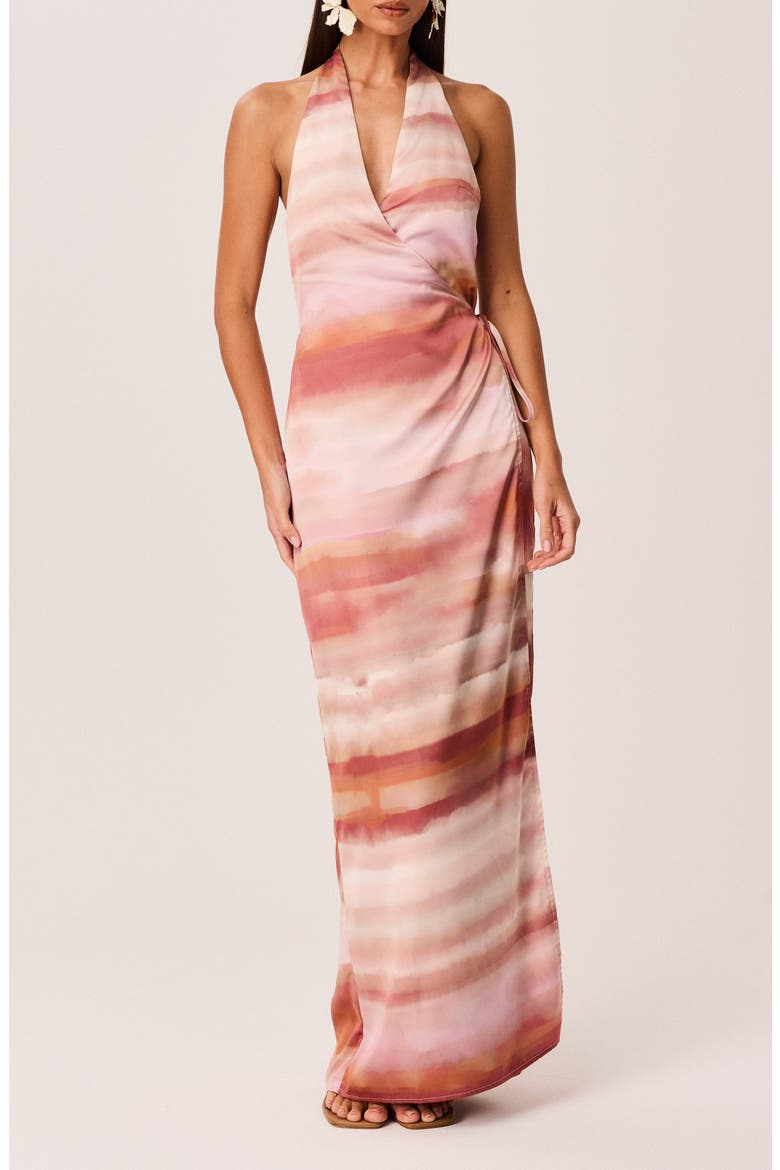 Atlanna Wrap Maxi Dress, Main, color, SHELL PRINT