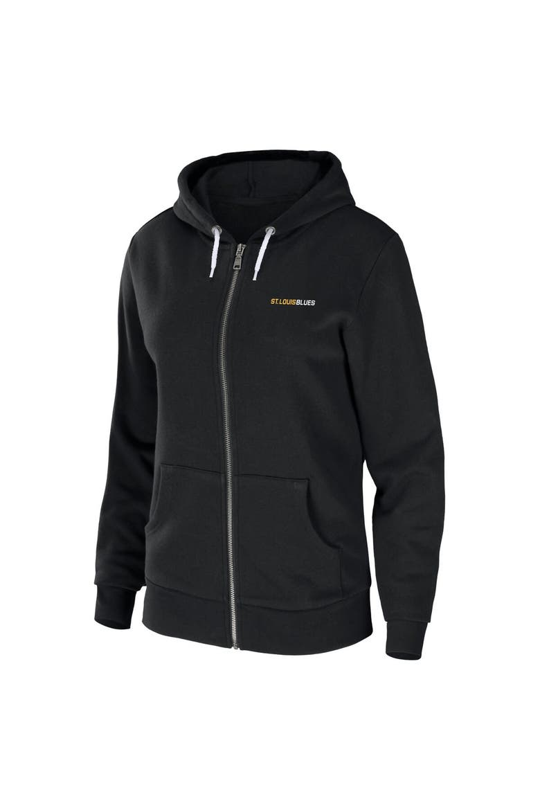 Women's WEAR by Erin Andrews Black St. Louis Blues Sponge Fleece Full-Zip Hoodie, Alternate, color, Black