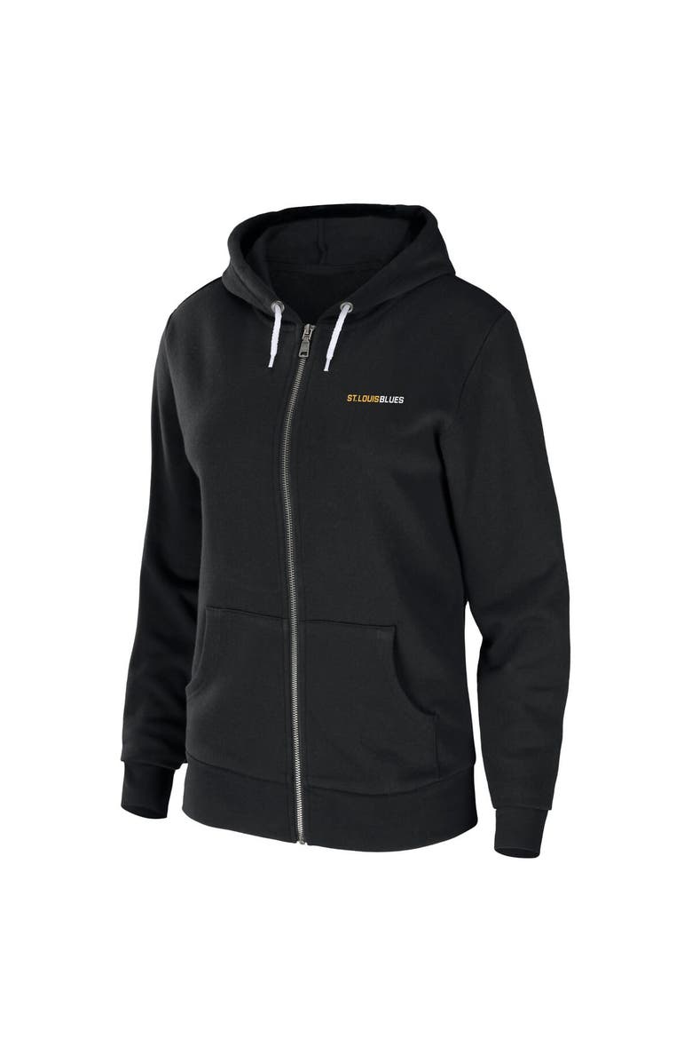 WEAR by Erin Andrews Women's WEAR by Erin Andrews Black St. Louis Blues Sponge Fleece Full-Zip Hoodie, Alternate, color, Black