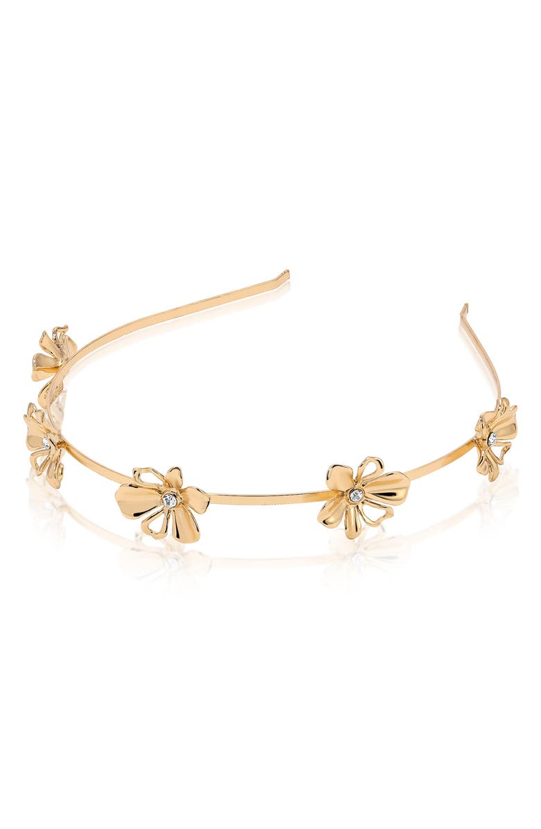Ettika Petals Headband, Alternate, color, Gold