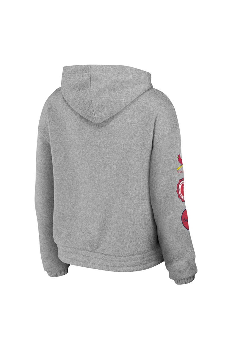 Women's WEAR by Erin Andrews Gray St. Louis Cardinals Full-Zip Hoodie, Alternate, color, Gray