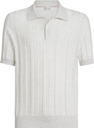 Brunello Cucinelli Jacquard knit polo shirt