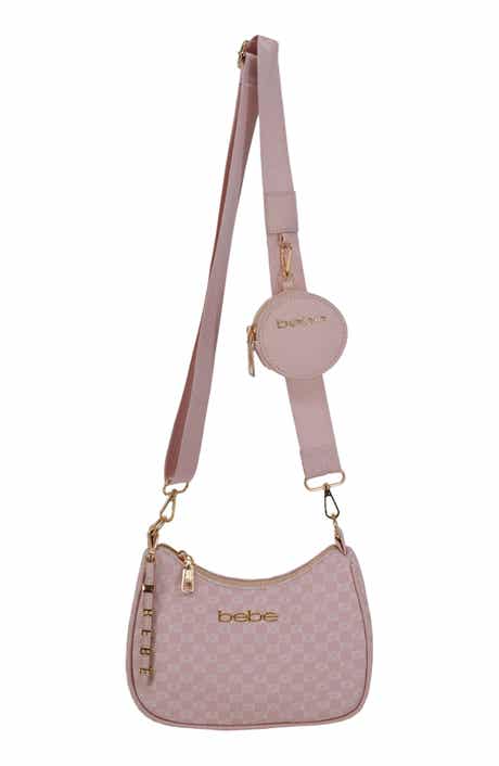 bebe Adela Monogram Crossbody Bag with Zip Pouch