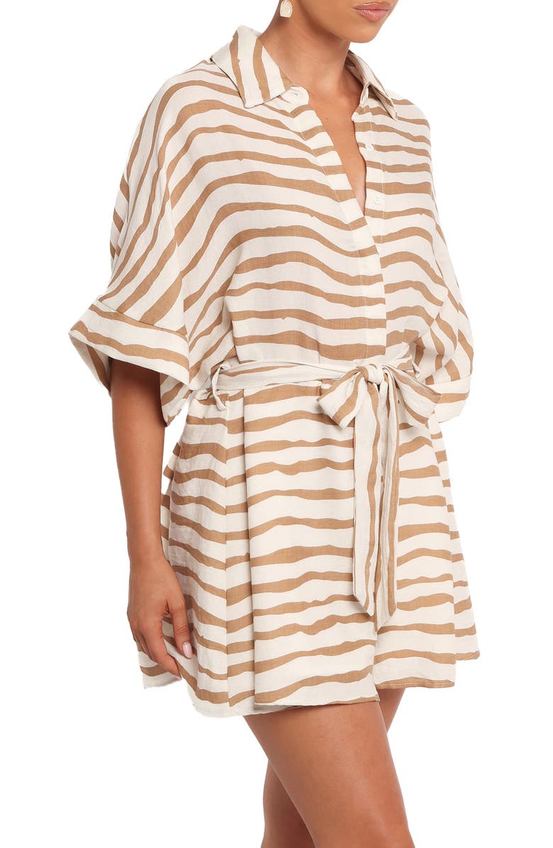 Petal & Pup Peppiatt Stripe Romper, Alternate, color, 