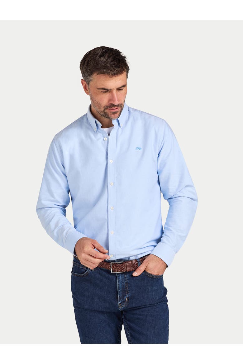 Long Sleeve Oxford Shirt, Main, color, Sky Blue