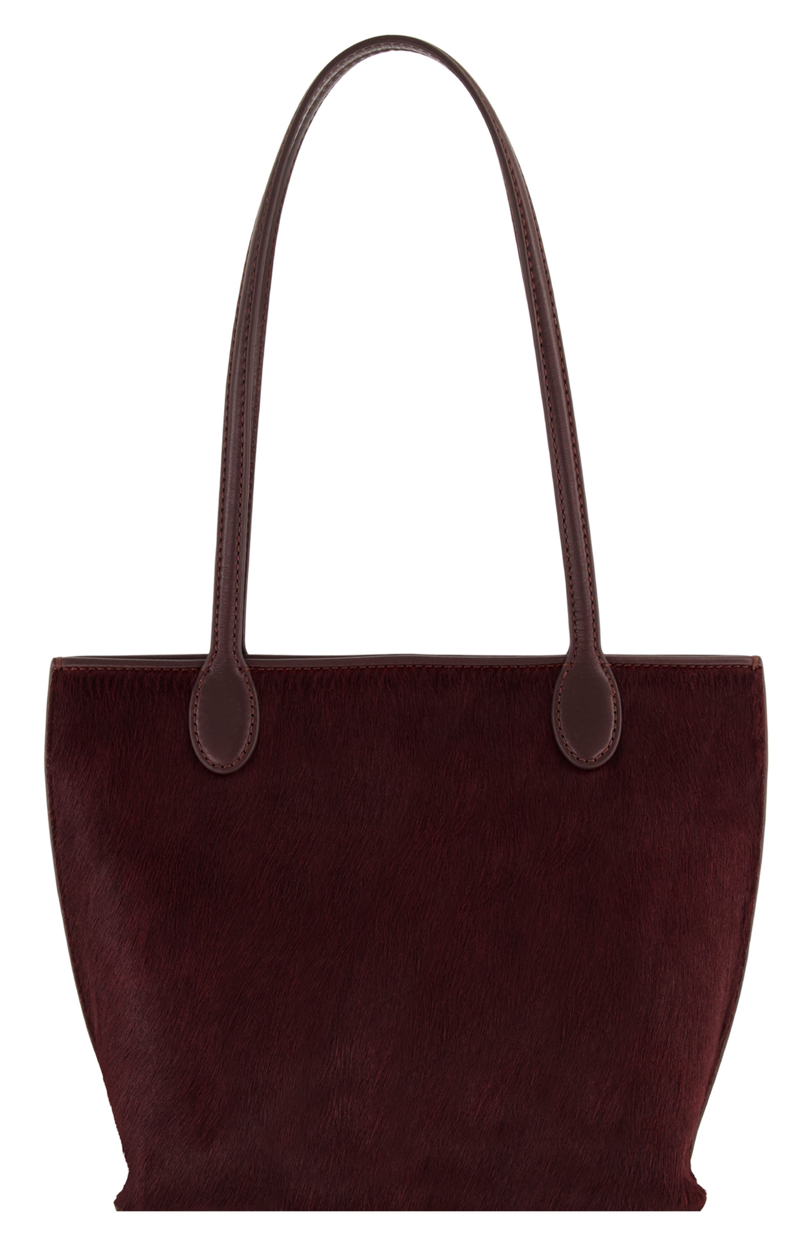 Athene Small Calf Hair Tote, Alternate, color, PLUM