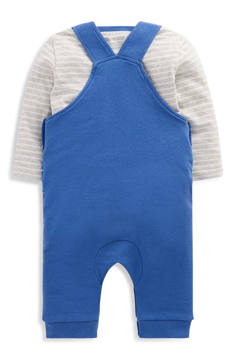 Kids' Jersey Dungaree Set, Alternate, color, DARK BLUE