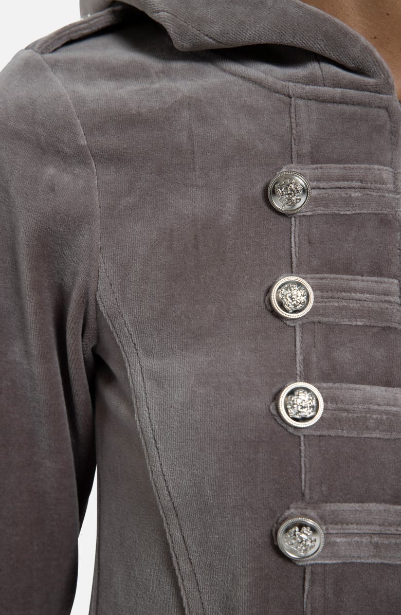 JADED LONDON Mini Monster Velour Military Hoodie, Alternate, color, Brown