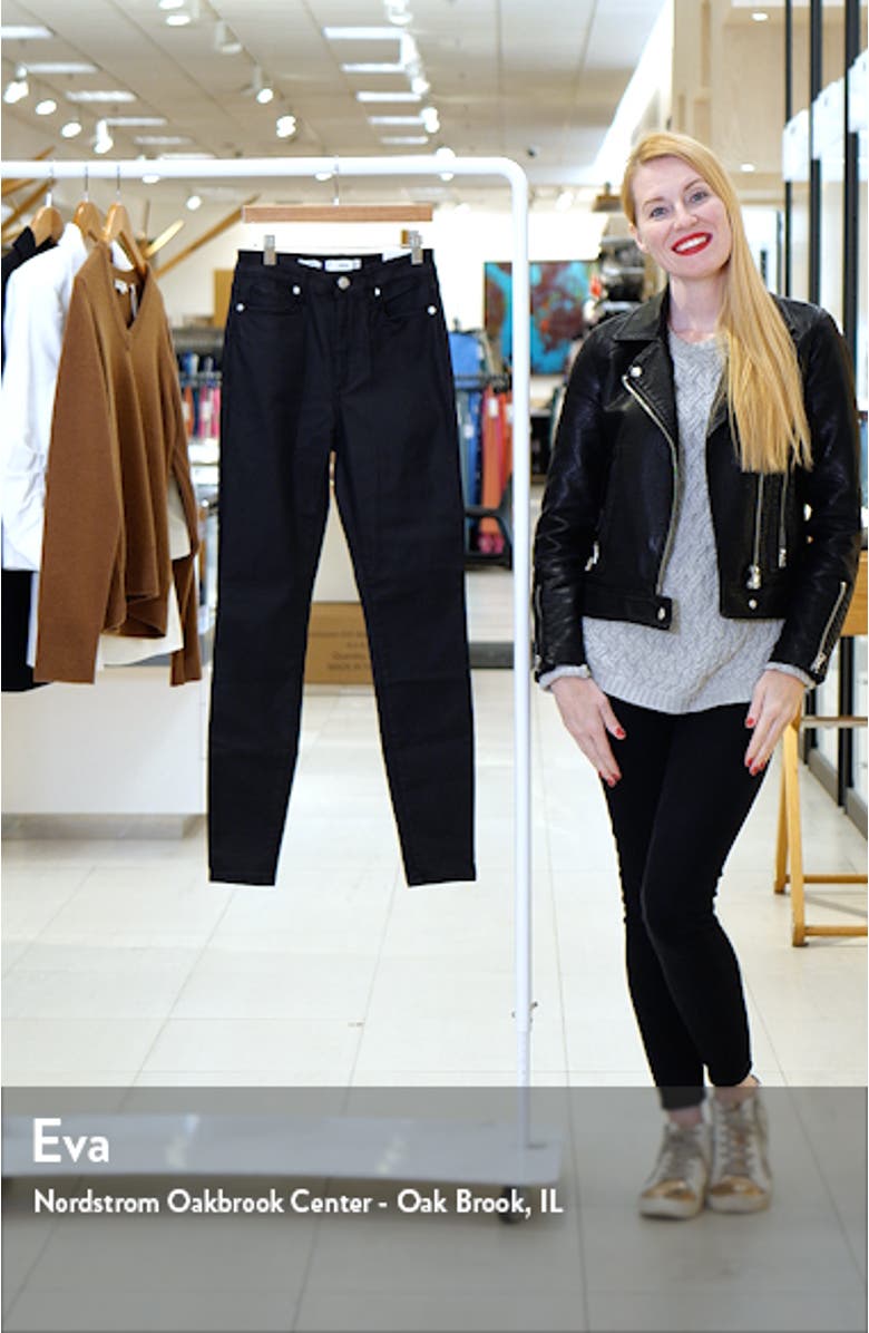 Waxed High Waist Skinny Jeans, sales video thumbnail