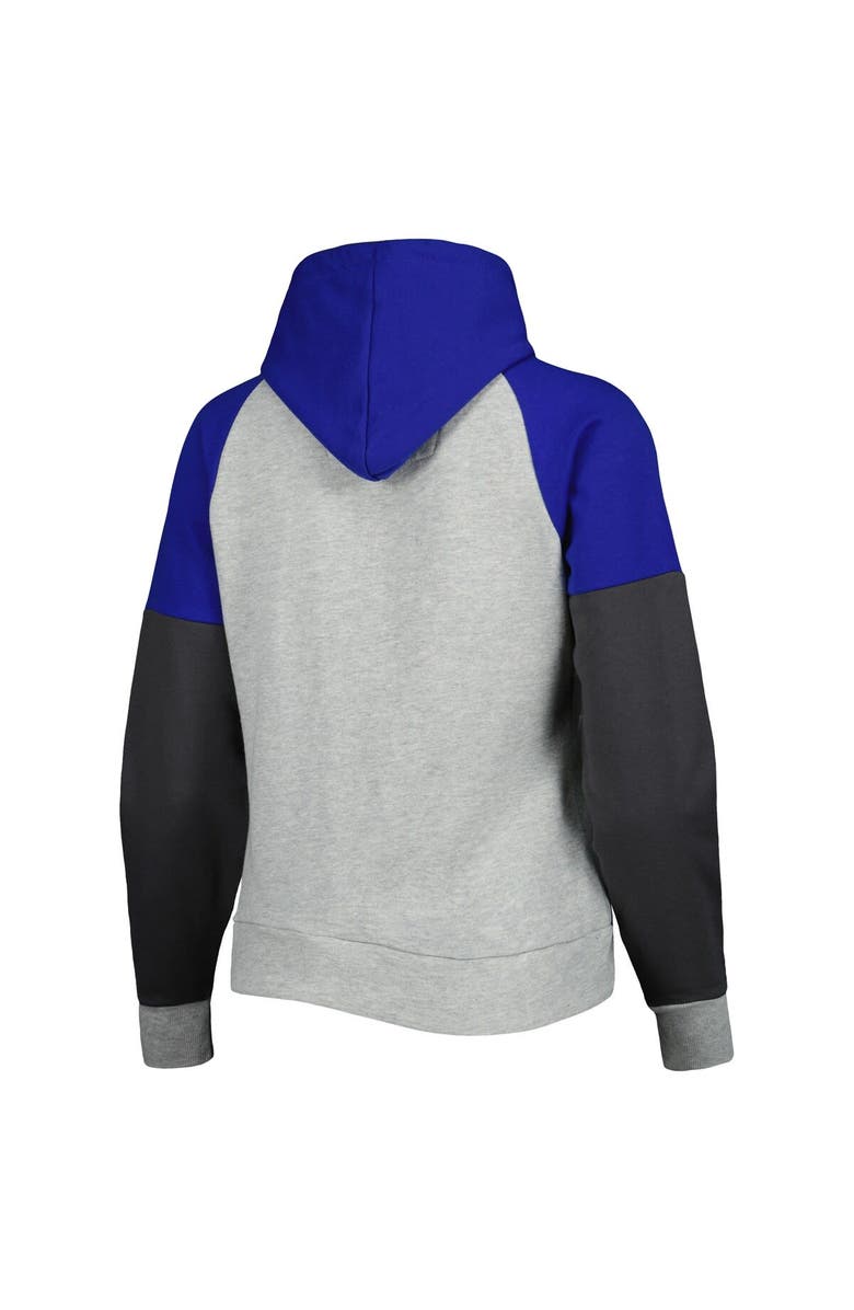 ANTIGUA Women's Antigua  Heather Gray Indianapolis Colts Lightweight Jackpot Raglan Half-Zip Pullover Hoodie, Alternate, color, 