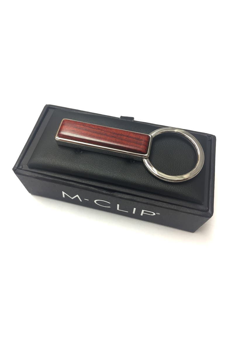 Cocoblo Wood Key Chain, Alternate, color, SILVER / BROWN