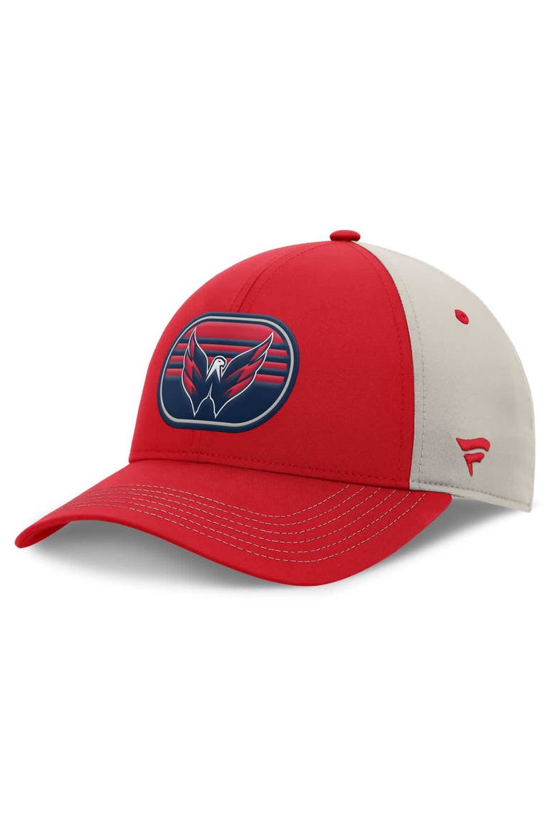 Men's  Fanatics  Red/Gray Washington Capitals 2025 Stanley Cup Playoffs Locker Room Trucker Adjustable Hat, Main, color, Red