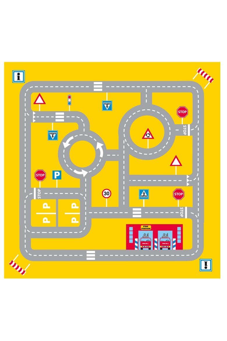 Pop it Up Firestation Tent With Street Map Playmat, Alternate, color, Multicolored