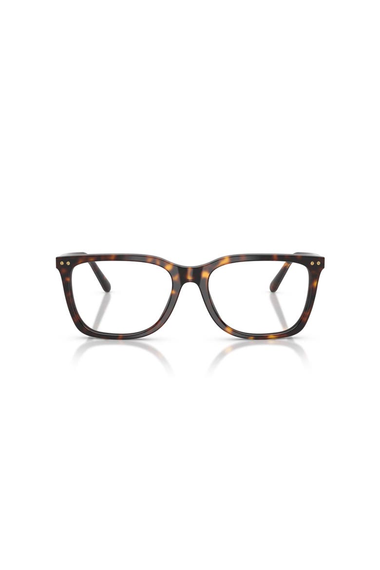 57mm Rectangle optical glasses, Alternate, color, Brown