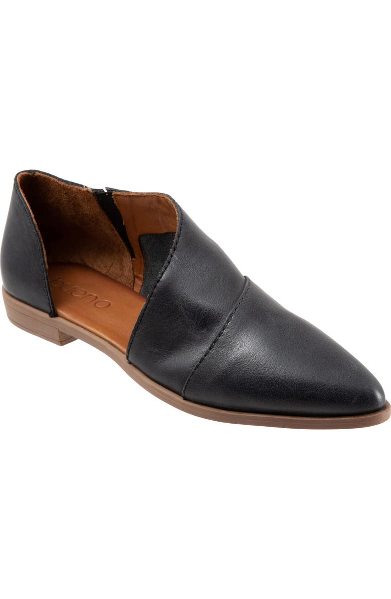 Bueno Blake Half d'Orsay Leather Flat, Main, color,
