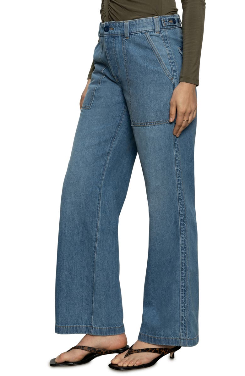 Sanctuary Wide Leg Jeans, Alternate, color,
