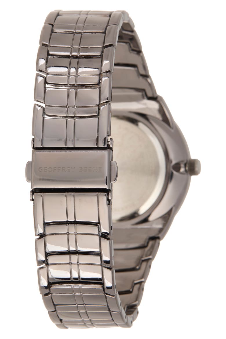 Men's Slim Diamond Bracelet Watch, 41mm - 0.001 ctw, Alternate, color, GUNMETAL