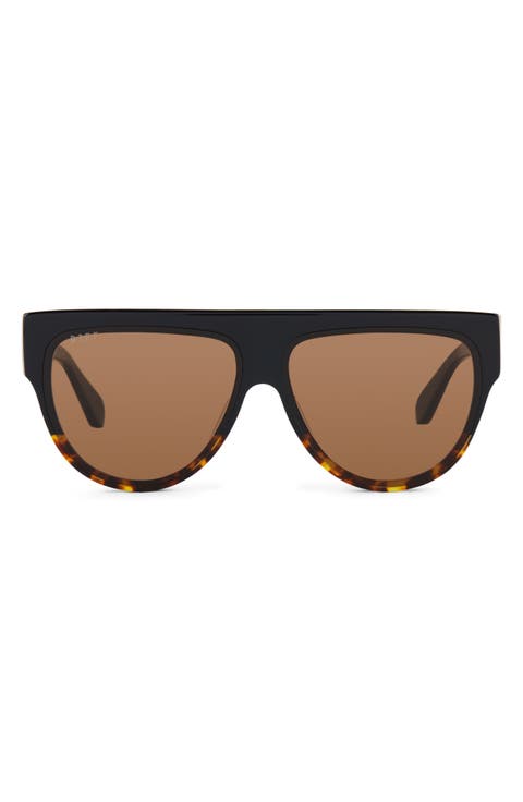 Georgie 58mm Gradient Flat Top Sunglasses