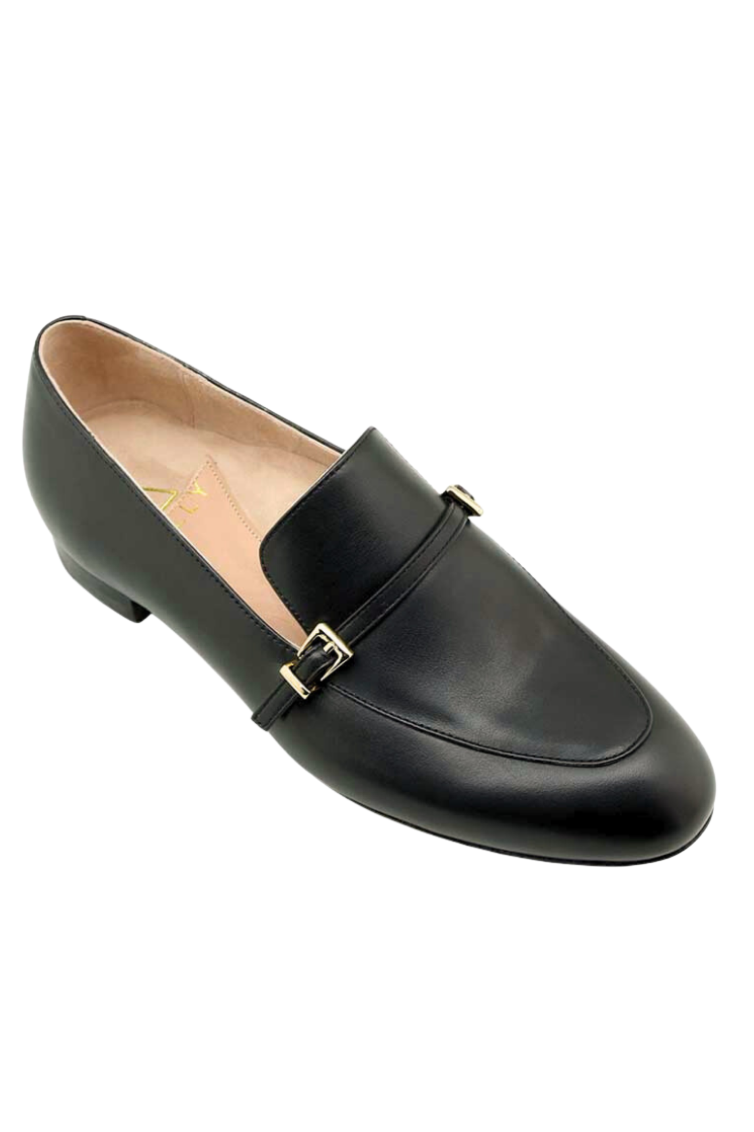 ALLY Shoes City Loafer, Alternate, color, Black Calf Leather