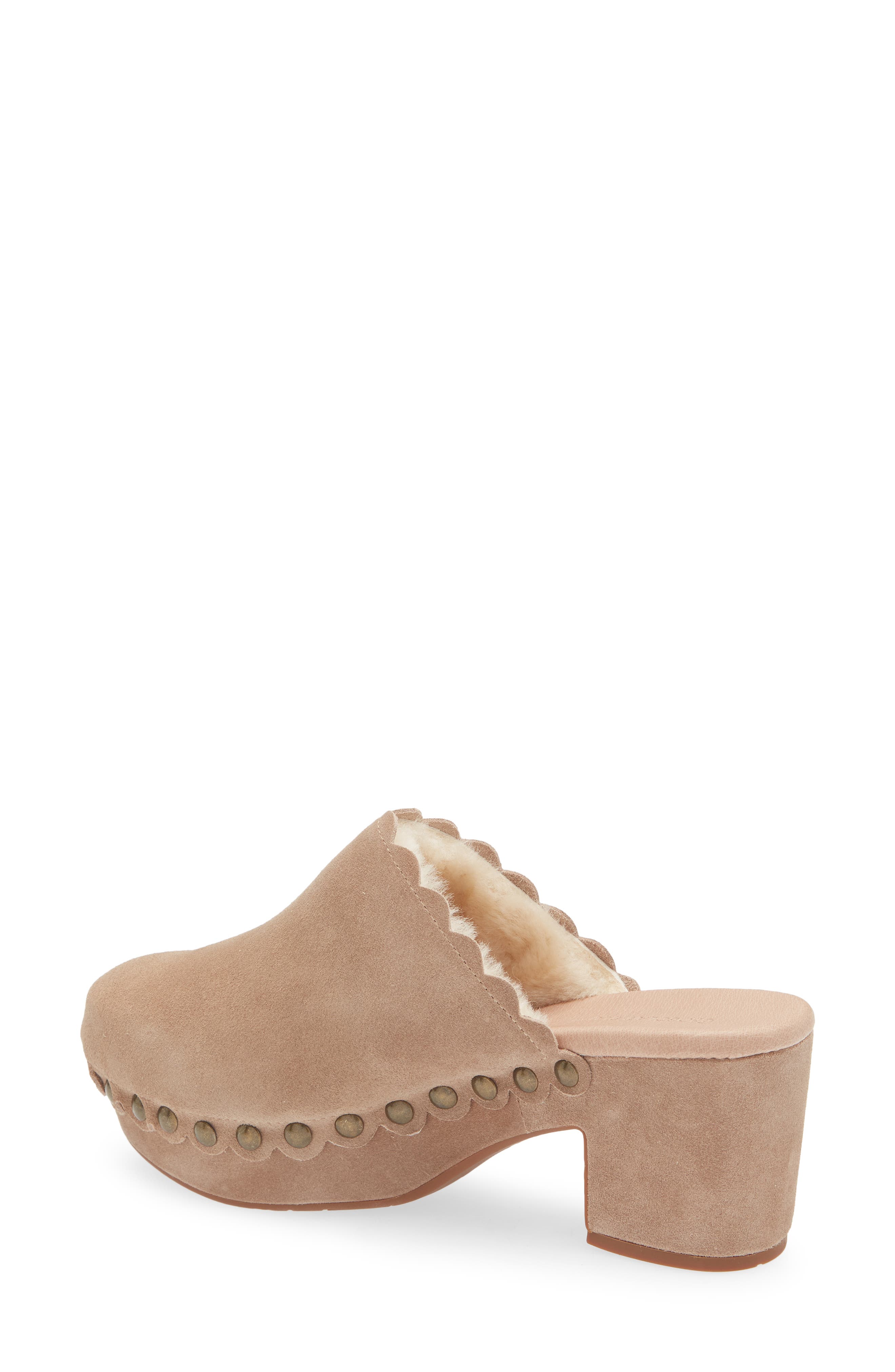 Chocolat Blu Gareth Platform Mule, Alternate, color, Latte Suede-Shearling
