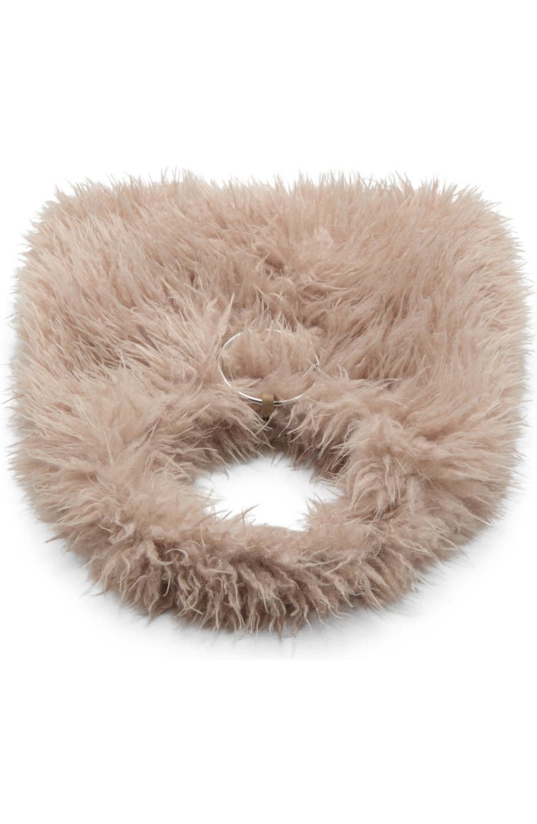 MANGO Faux Fur Hobo Bag, Alternate, color,