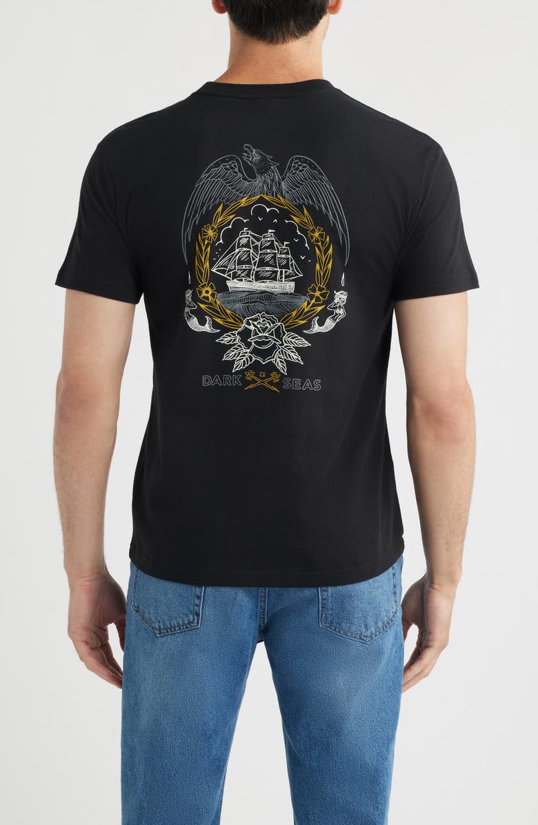 DARK SEAS Armada Graphic T-Shirt, Alternate, color, Heather Black