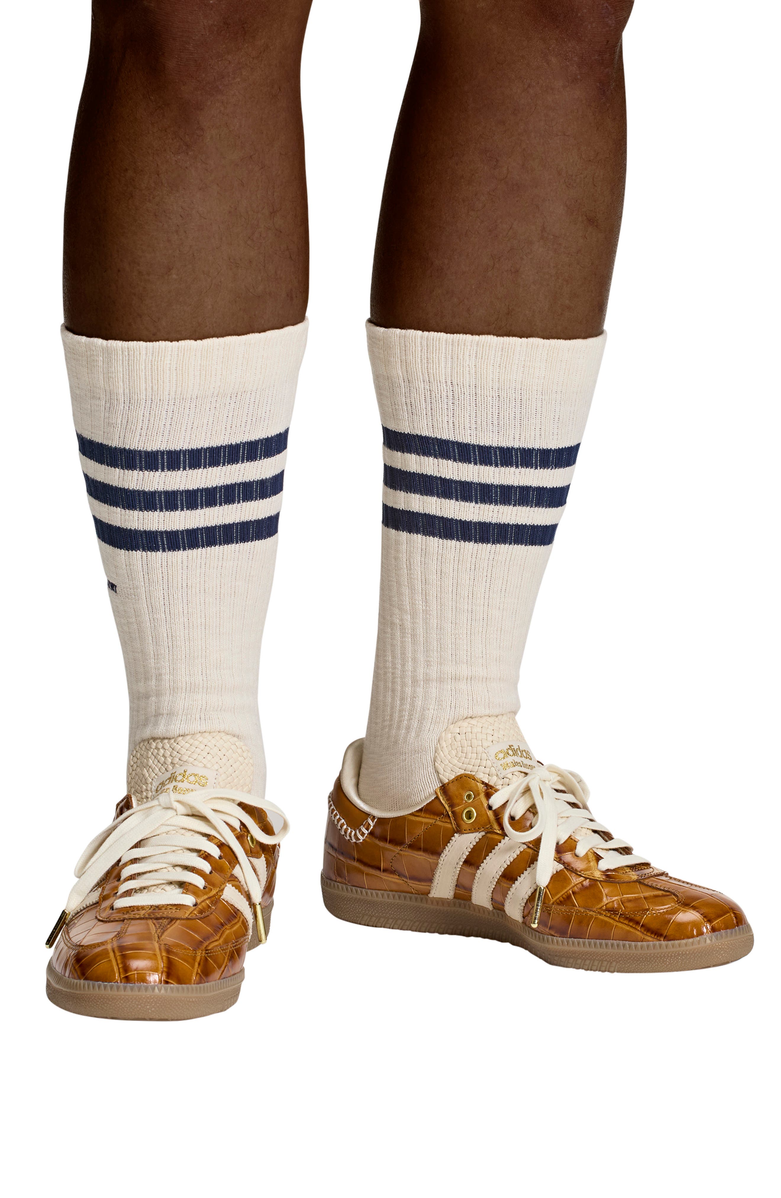 ADIDAS X WALES BONNER x Wales Bonner Gender Inclusive Samba Croc Embossed Leather Sneaker, Alternate, color, 