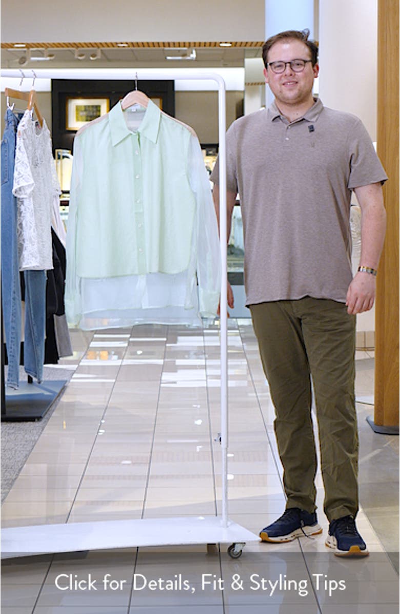 Sawtelle Oversize Silk & Cotton Button-Up Shirt, sales video thumbnail