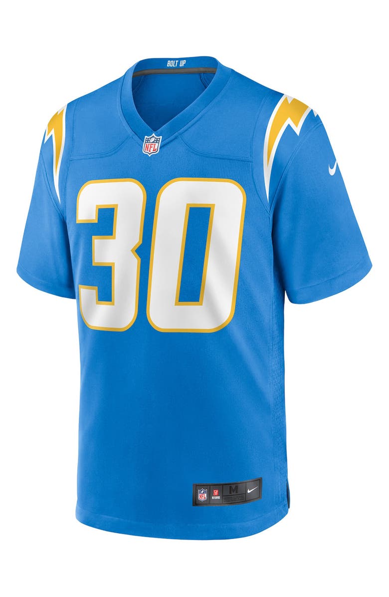 Nike Men's Nike Austin Ekeler Powder Blue Los Angeles Chargers Game Player Jersey, Main, color,