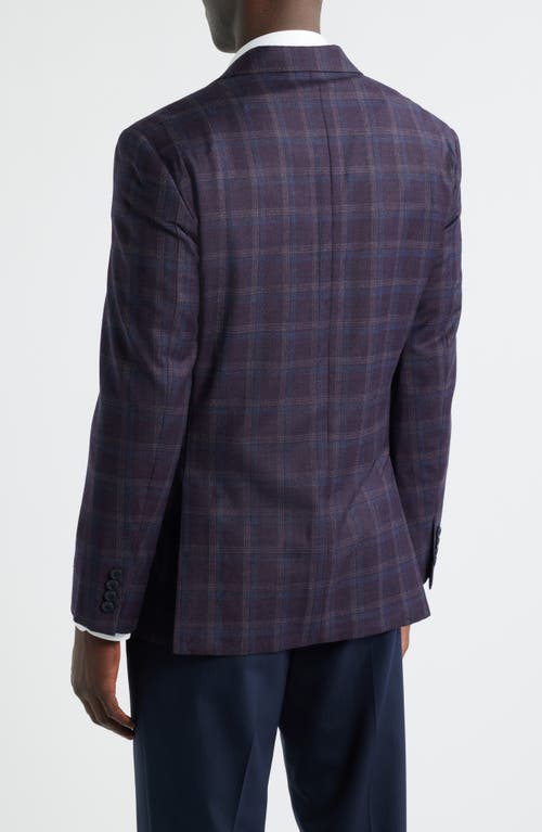 Nordstrom Purple Shadow Check Wool Sport Coat In Purple