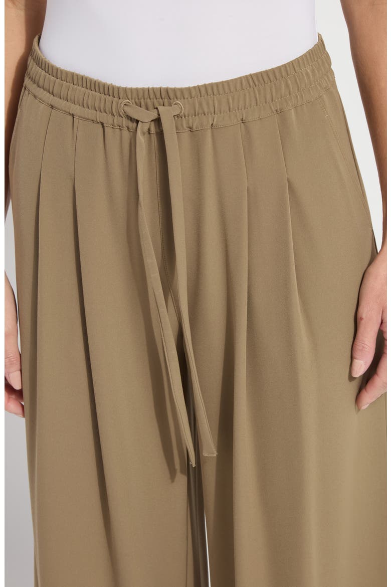 Mae Pleated Wide Leg Pants, Alternate, color, OLIVE LEAF