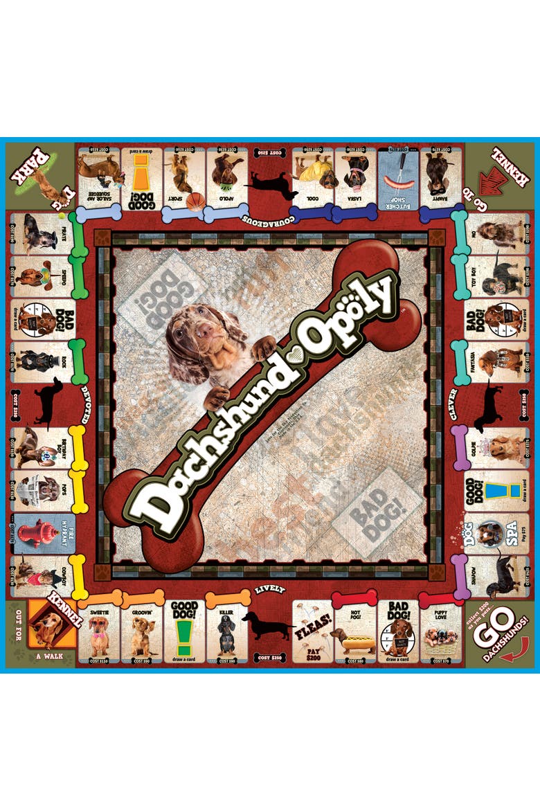 Dachshundopoly Monopoly Board Game, Alternate, color, Multicolored