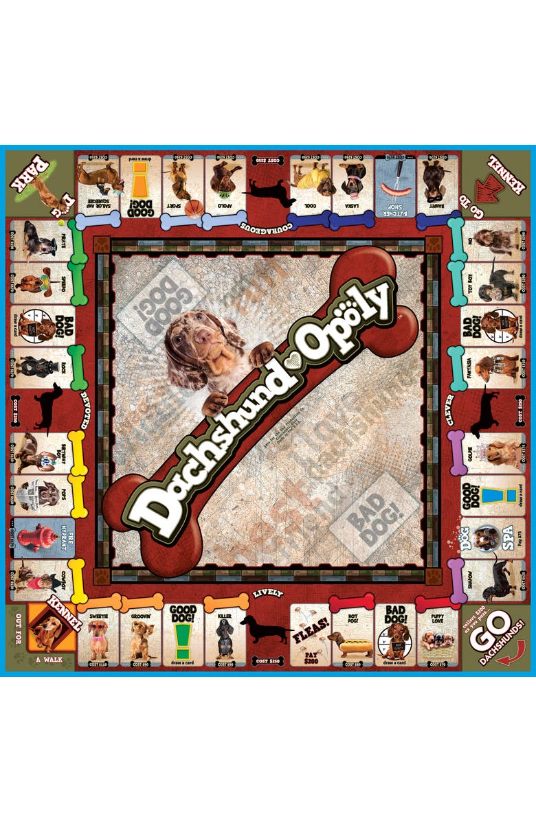 Late for the Sky Dachshundopoly Monopoly Board Game, Alternate, color, Multicolored