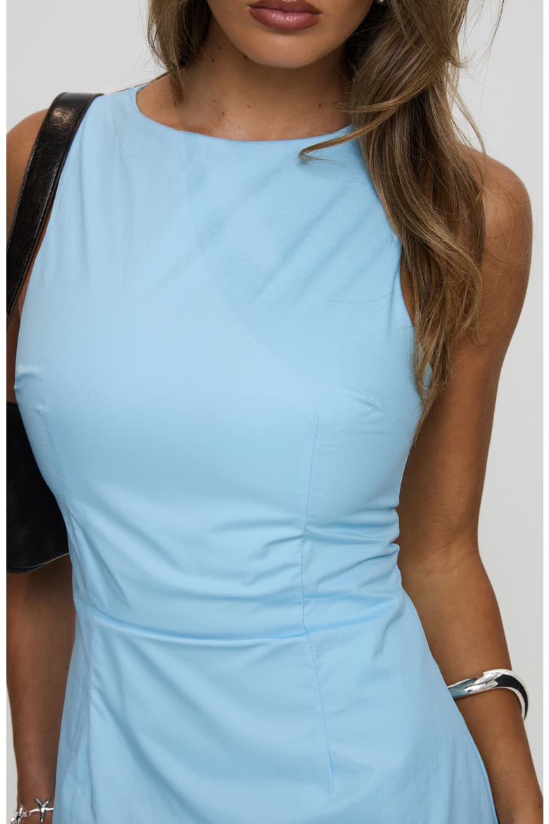 Yumiko Skirted Organic Cotton Romper, Alternate, color, BLUE