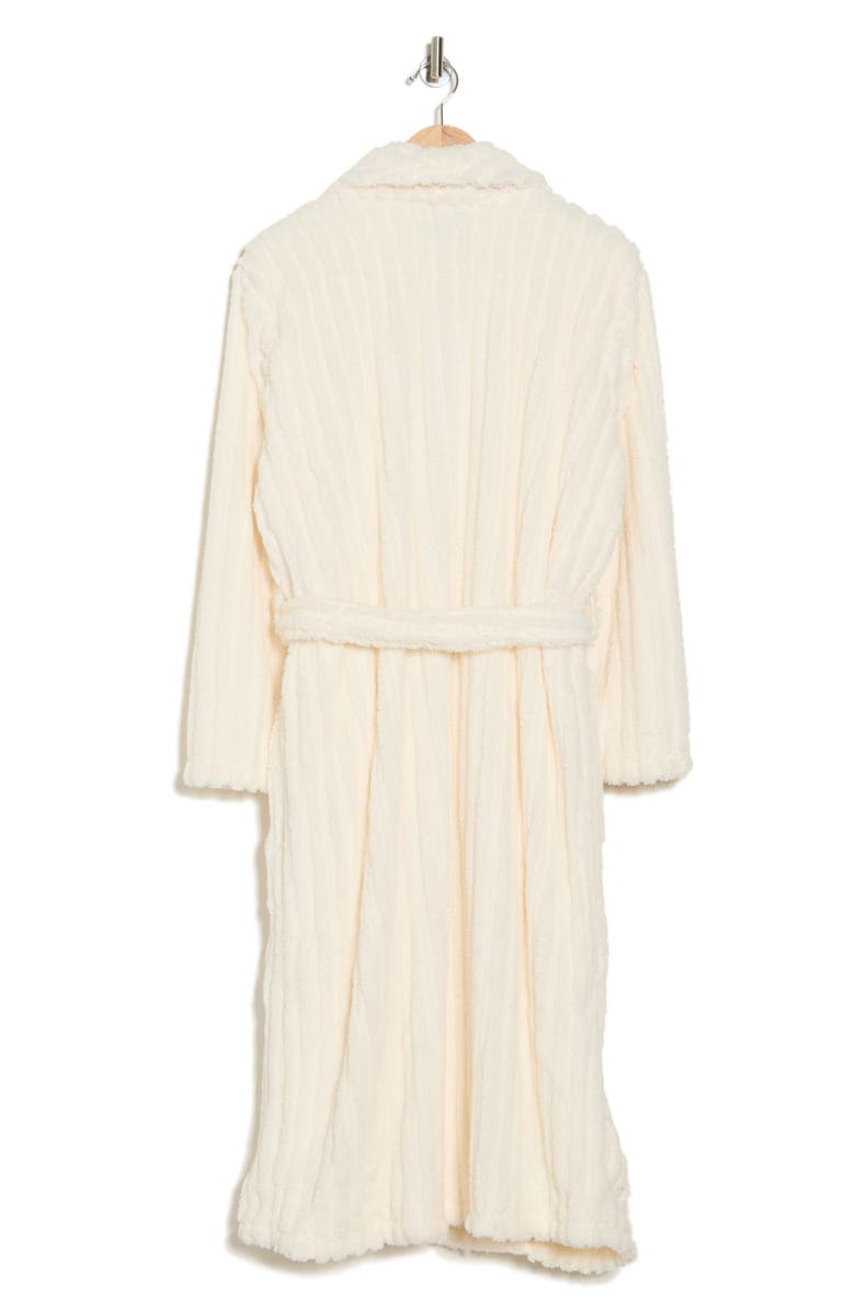 NORDSTROM RACK Textured Plush Fleece Robe, Alternate, color, Ivory Egret