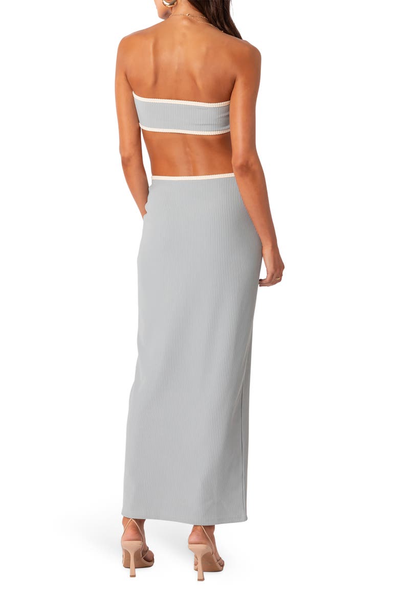 Michelle Cutout Rib Maxi Dress, Alternate, color, LIGHT-BLUE