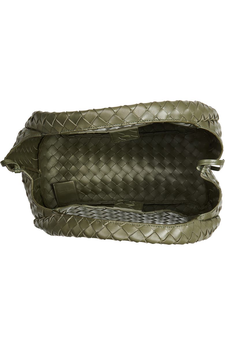 Bottega Veneta Campana Intrecciato Leather Shoulder Bag, Alternate, color, 3293 Pickle-Muse Brass