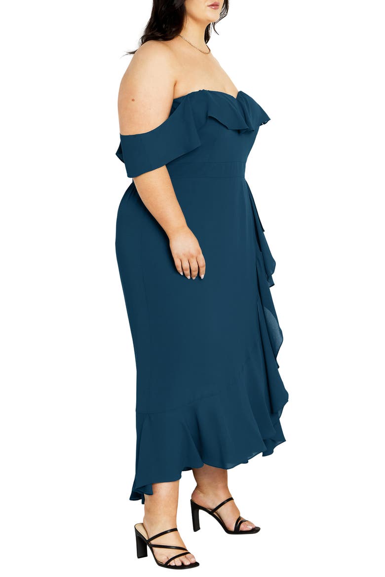 Remy Midi Dress, Alternate, color, EMERALD