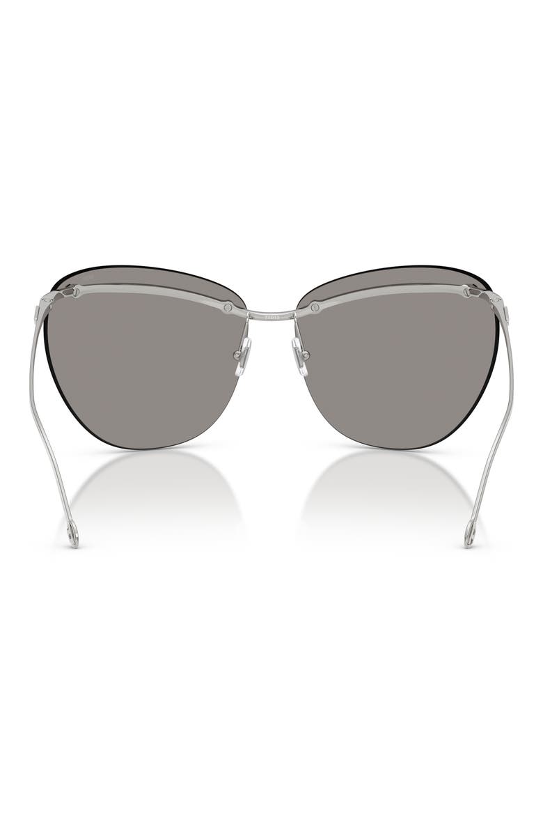 DL1007 D-Gies 71mm Mirrored Cat Eye Sunglasses, Alternate, color, GREY MIRROR / GREY MIRROR