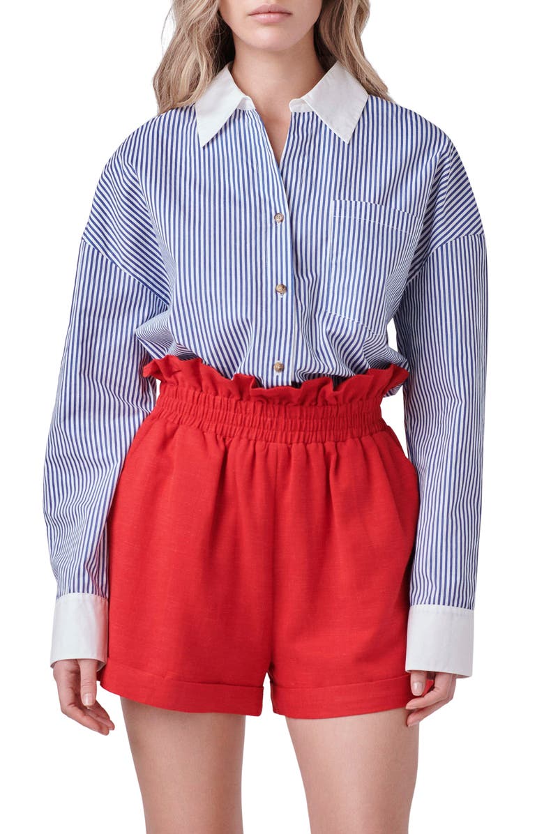 English Factory Stripe Poplin Shirt, Main, color, 