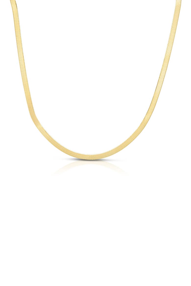 Herringbone Chain Necklace, Alternate, color, GOLD