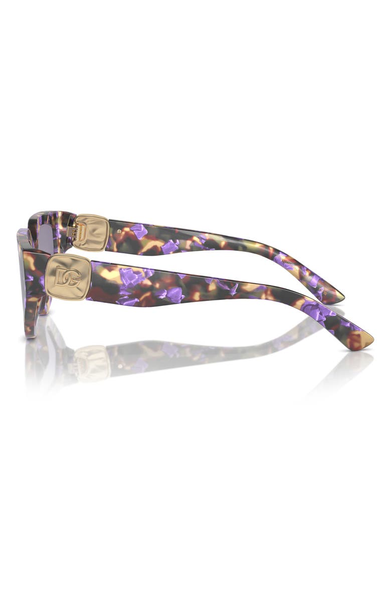 Dolce&Gabbana 59mm Butterfly Sunglasses, Alternate, color, Dark Grey