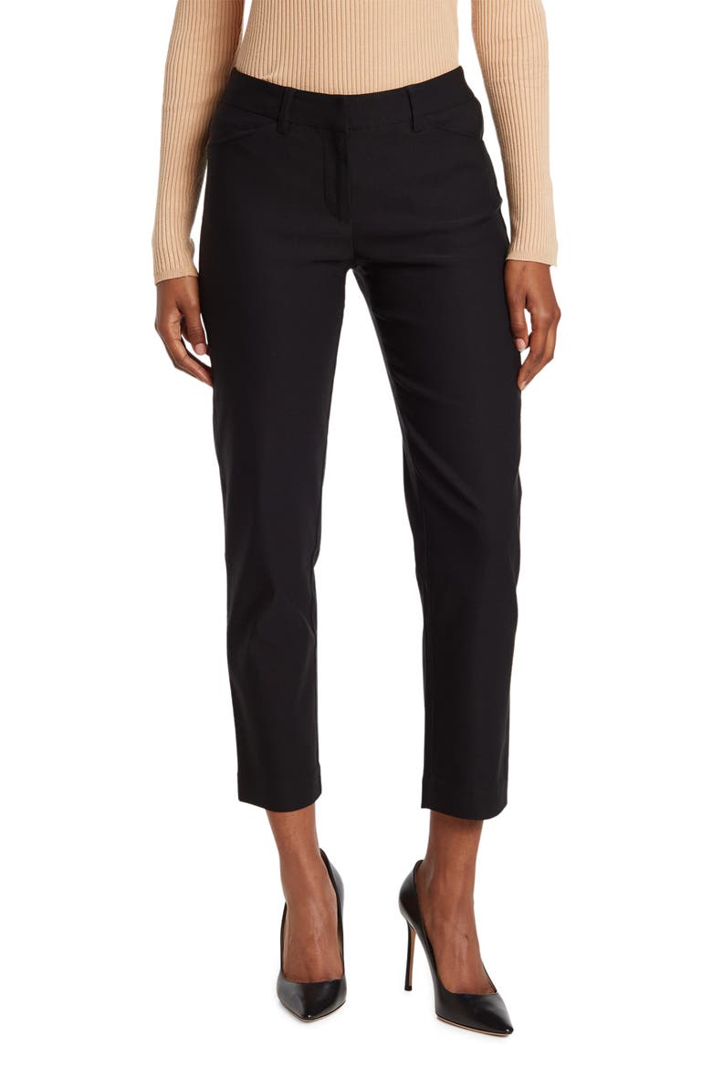 Slim Ankle Pants, Main, color, VERY BLACK