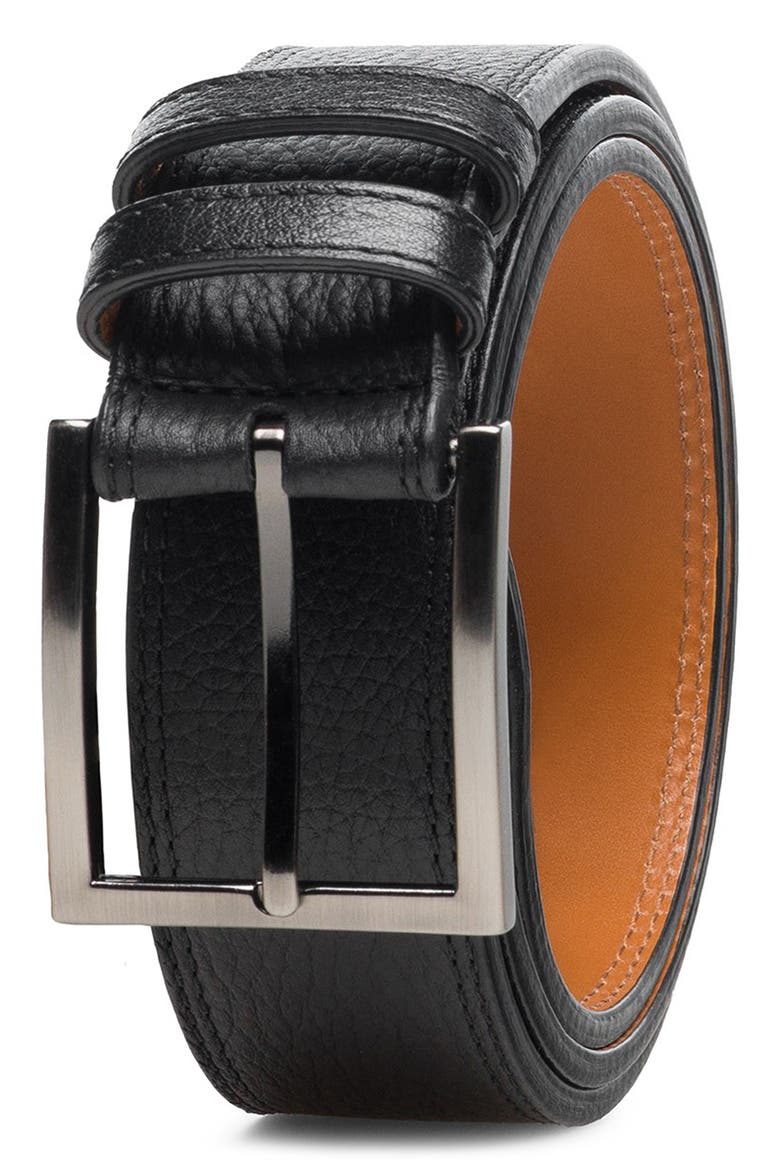 Eastwood Pebble Leather Belt, Alternate, color, BLACK PEBBLE